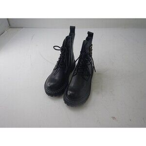 Sttiyaf Women's Leather Ankle, Lace Up Boots